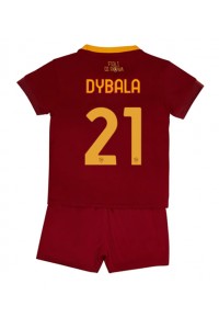AS Roma Paulo Dybala #21 Babytruitje Thuis tenue Kind 2022-23 Korte Mouw (+ Korte broeken)